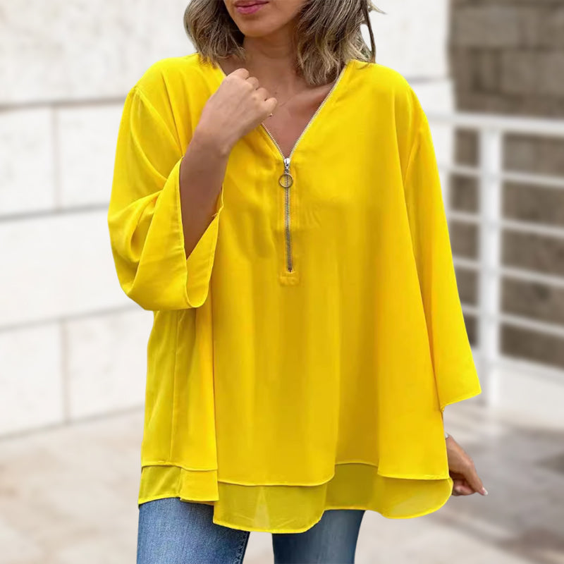 Ember™ Chiffon Zipper Blouse
